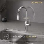 Vòi rửa bát MALLOCA K94C nóng lạnh rút dây - Ảnh 4
