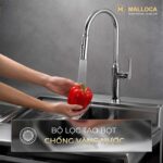 Vòi rửa bát MALLOCA K94C nóng lạnh rút dây - Ảnh 6
