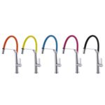 Vòi rửa bát TEKA FORMENTERA 997 Black Blue Orange Pink Yellow nóng lạnh rút dây - Ảnh 4