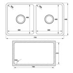Chậu rửa bát Inox Hafele HS19-SSN2S90S 567.23.020 2 hố - Ảnh 2
