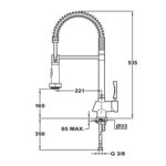 Vòi rửa bát TEKA KOBE PRO 18161002 nóng lạnh rút dây - Ảnh 2