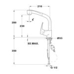 Vòi rửa bát TEKA MB2 Pull Out High 40931802 nóng lạnh rút dây - Ảnh 2