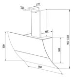 Máy hút mùi CANZY CZ 90EA 90cm kính vát - Ảnh 2
