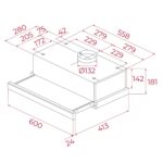 Máy hút mùi TEKA TL 6310 40474250 40474252 60cm âm tủ - Ảnh 2