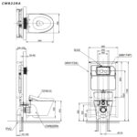 Bồn cầu thông minh TOTO CW822RA WH172A TCF4911Z MB170P#SS nắp rửa điện tử - Ảnh 2
