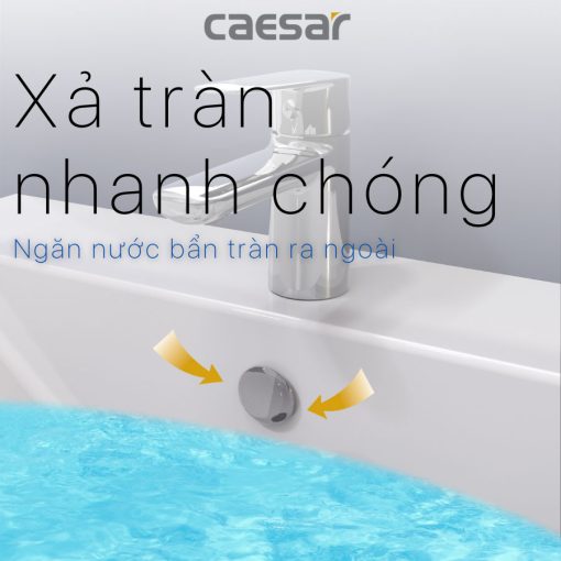 Chau lavabo treo tuong CAESAR L2365 P2445 chan dai 5