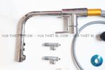 Vòi rửa bát CAESAR K915C nóng lạnh rút dây - Ảnh 8