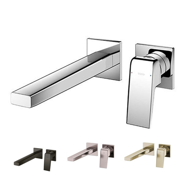 Vòi lavabo TOTO TLG10308BB 2 lỗ âm tường nóng lạnh GB