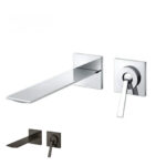 Vòi lavabo TOTO TLP02310BA 2 lỗ âm tường nóng lạnh ZL