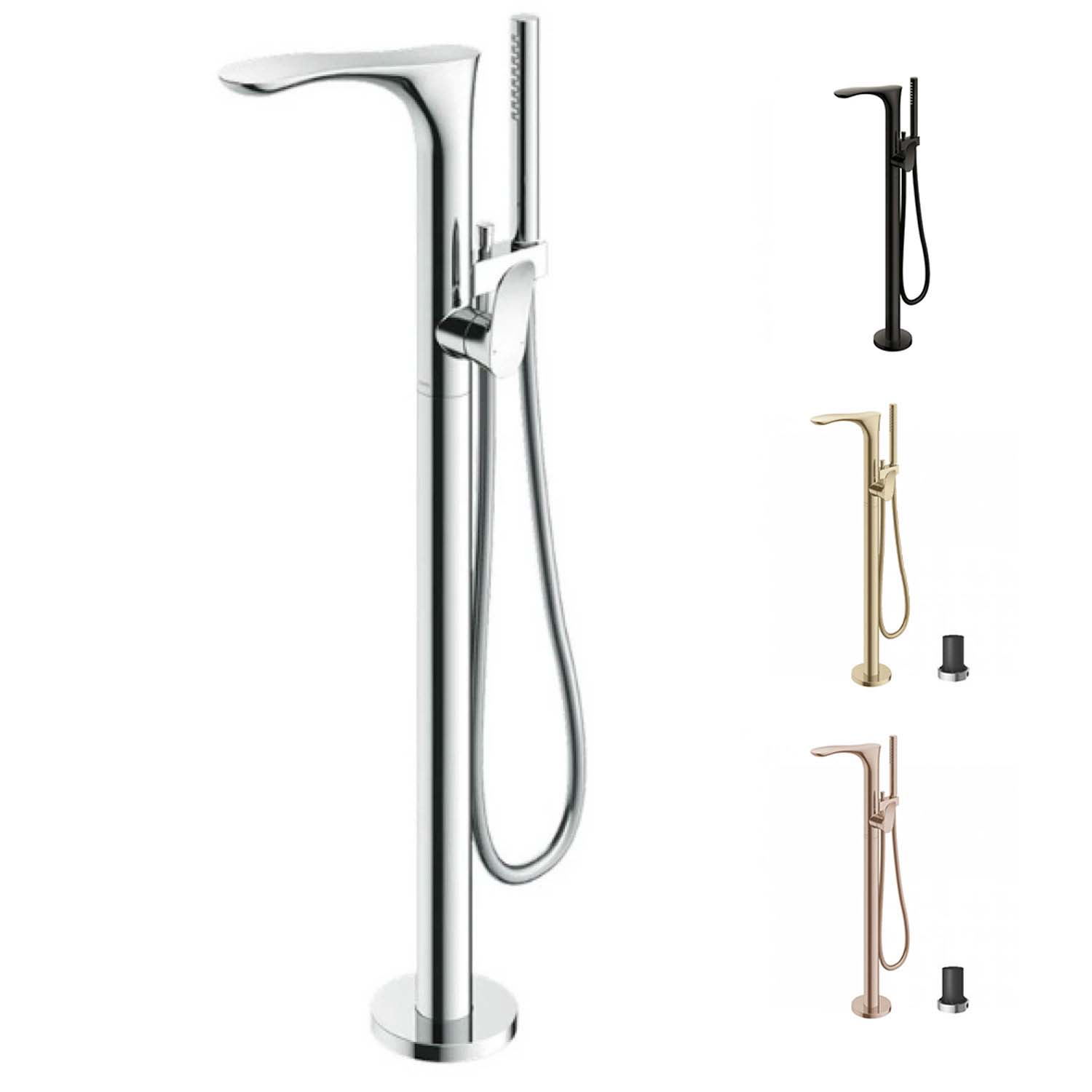 Vòi sen bồn tắm TOTO TBG01306BA TBN01105B đặt sàn GO nóng lạnh