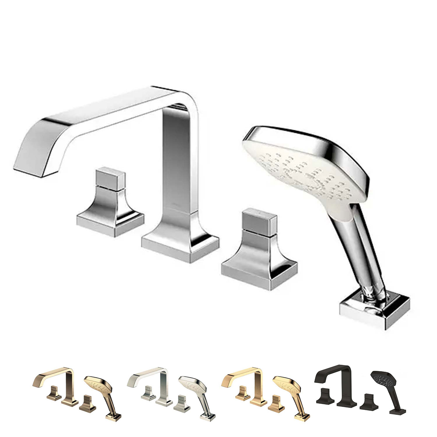 Vòi sen bồn tắm TOTO TBG08202A gắn bồn 4 lỗ GC nóng lạnh