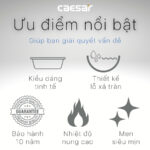 chậu lavabo treo tường CAESAR L2365 P2443 chân lửng - Ảnh 3