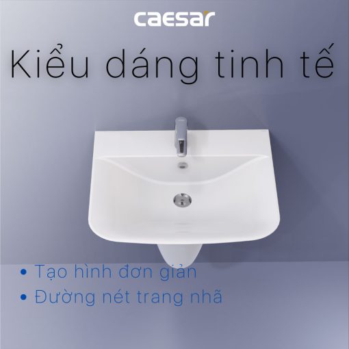 chau lavabo treo tuong CAESAR L2365 P2443 chan lung 3