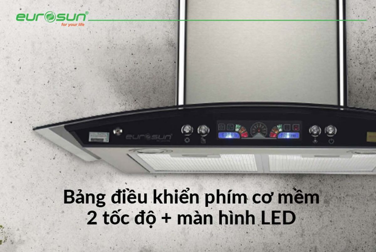 Máy hút mùi EUROSUN EH-70K06S 70cm kính cong - Ảnh 10