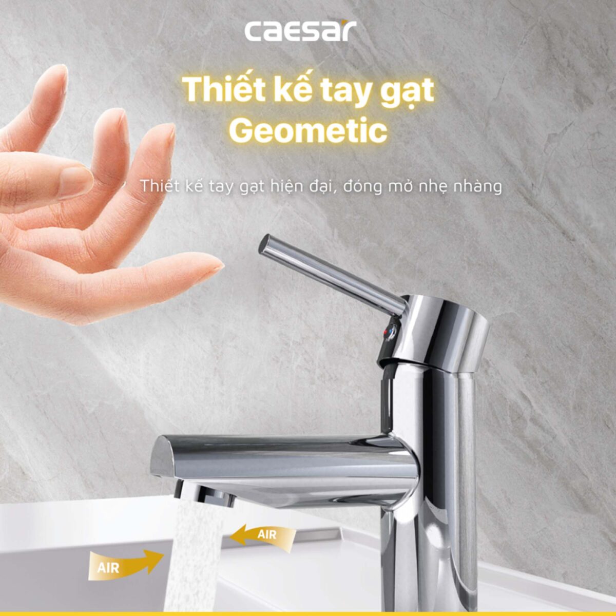 Vòi lavabo CAESAR B350CU nóng lạnh - Ảnh 8