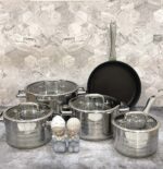 Bộ nồi ARBER Dolphin inox 5 món - Ảnh 2