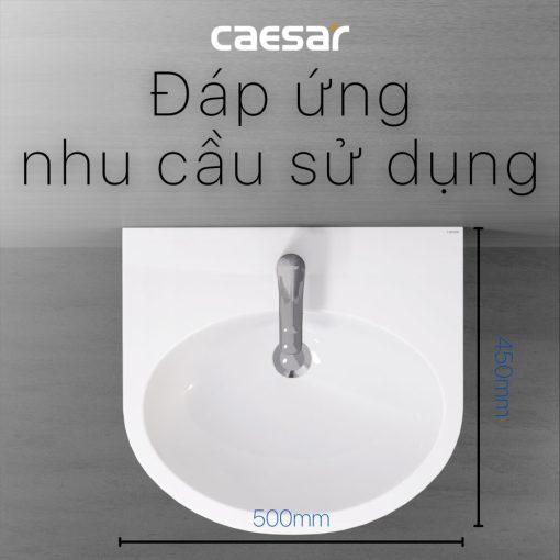 Chau lavabo treo tuong CAESAR L2152 P2445 7