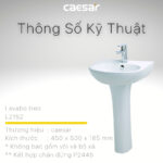Chậu lavabo treo tường CAESAR L2152 P2445 - Ảnh 4