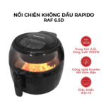 Nồi chiên không dầu Rapido RAF6.5D 6.5 lít điện tử - Ảnh 2