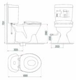 Bồn cầu 2 khối VIGLACERA VI66 nắp thường V1102 - Ảnh 2