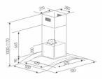 Máy hút mùi ARBER AB7000F 70cm kính cong - Ảnh 2