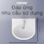 chậu lavabo treo tường Caesar L2152 P2443 chân lửng - Ảnh 6