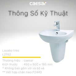 chau lavabo treo tuong Caesar L2152 P2443 chan lung 8