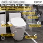 Bồn cầu thông minh CAESAR C1356F TAF400H (CD1356) nắp rửa điện tử - Ảnh 2