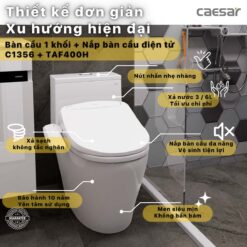 tinh nang Bon cau thong minh CAESAR C1356F TAF400H CD1356 nap rua dien tu