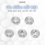 Chậu lavabo treo tường Caesar L2150 P2443 chân lửng - Ảnh 7