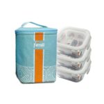 Bộ 3 bát thủy tinh Ferroli kèm túi giữ nhiệt 500ml