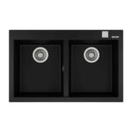 Chậu rửa bát đá Teka Forsquare 2B 790 TG 115260014 Black dương bàn 2 hố