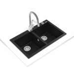 Chậu rửa bát đá Teka Forsquare 2B 790 TG 115260014 Black dương bàn 2 hố - Ảnh 3