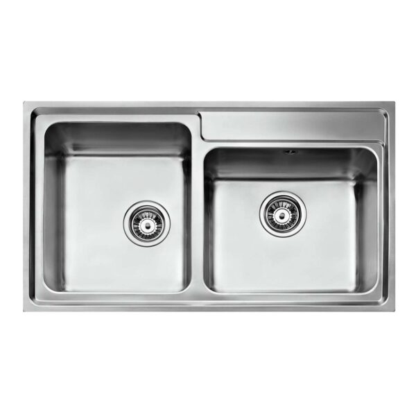 Chậu rửa bát inox Teka STAGE 90 D 2B 40108100 dương bàn 2 hố