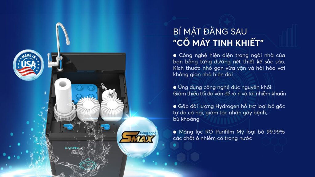 Máy lọc nước RO Karofi Hydrogen KAQ-P95 10 lõi tủ đứng 11 Công-nghệ-Smax-Karofi-KAQ-P95-7