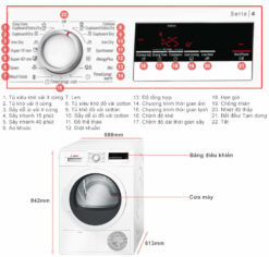 Thong so ky thuat May say quan ao Bosch WTB86201SG 8kg serie 4