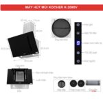 Máy hút mùi KOCHER K-2080V 70cm/90cm kính vát - Ảnh 3