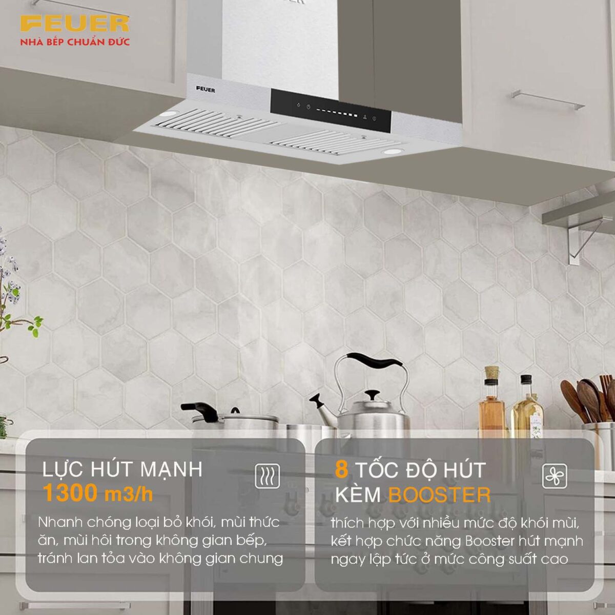 Máy hút mùi FEUER T567 70cm chữ T - Ảnh 6