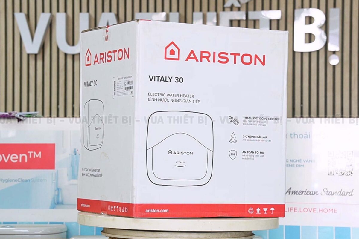 Bình nóng lạnh ARISTON VITALY 30L lít vuông gián tiếp 2.5FE 2500W - Ảnh 3