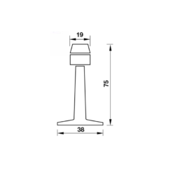 Bản vẽ kích thước Chặn cửa HAFELE 489.70.204