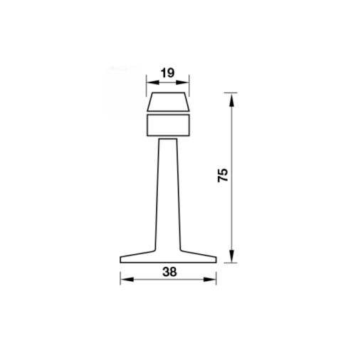 Bản vẽ kích thước Chặn cửa HAFELE 489.70.204