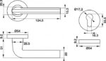 Bản vẽ kích thước Tay nắm cửa HAFELE 903.99.977