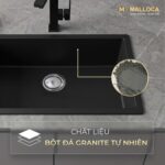 Chậu rửa bát đá MALLOCA ZEN K13040 1 hố - Ảnh 5
