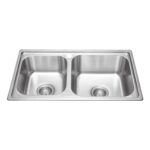 Chậu rửa bát inox MALLOCA MS2076E 2 hố