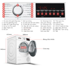 Thong so ky thuat May say quan ao bom nhiet BOSCH WTW85400SG 9kg serie 6