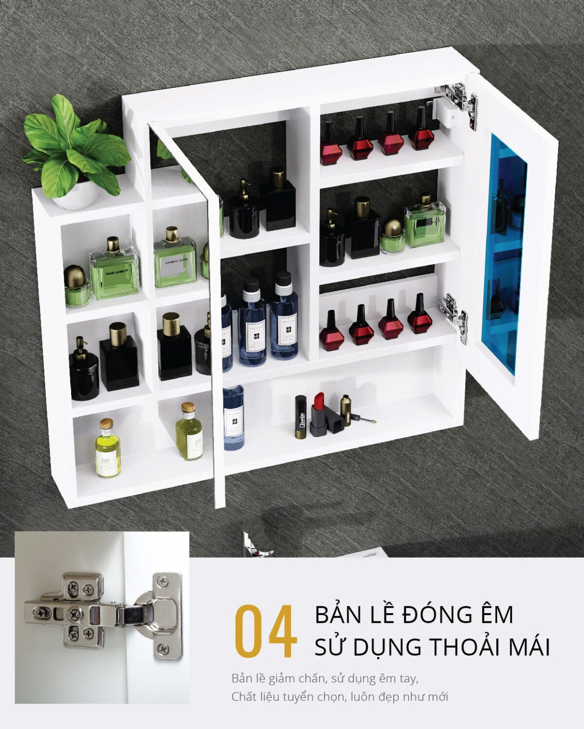 Tủ gương CAESAR EM0180V treo tường - Ảnh 5