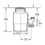 Máy hủy rác TEKA TR 550 115890013 chậu rửa bát - Ảnh 2