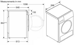 kich thuoc May say quan ao BOSCH WQG24200SG 9Kg Serie 6