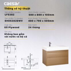 thong so ky thuat Tu lavabo CAESAR LF5382 EH05382DWV