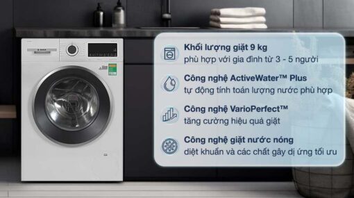 tinh nang May giat BOSCH WGG244A0SG 9kg serie 6 long ngang